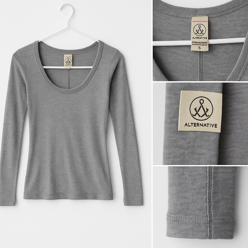 Alternative Women's Charcoal Long Sleeve Tee